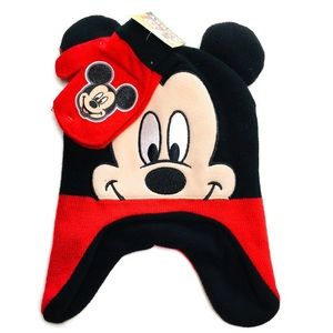 Disney Mickey Mouse beanie and gloves